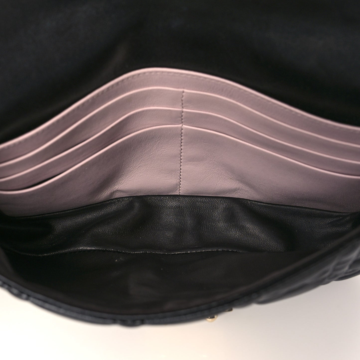 Lambskin Cannage Miss Dior Promenade Pouch Black