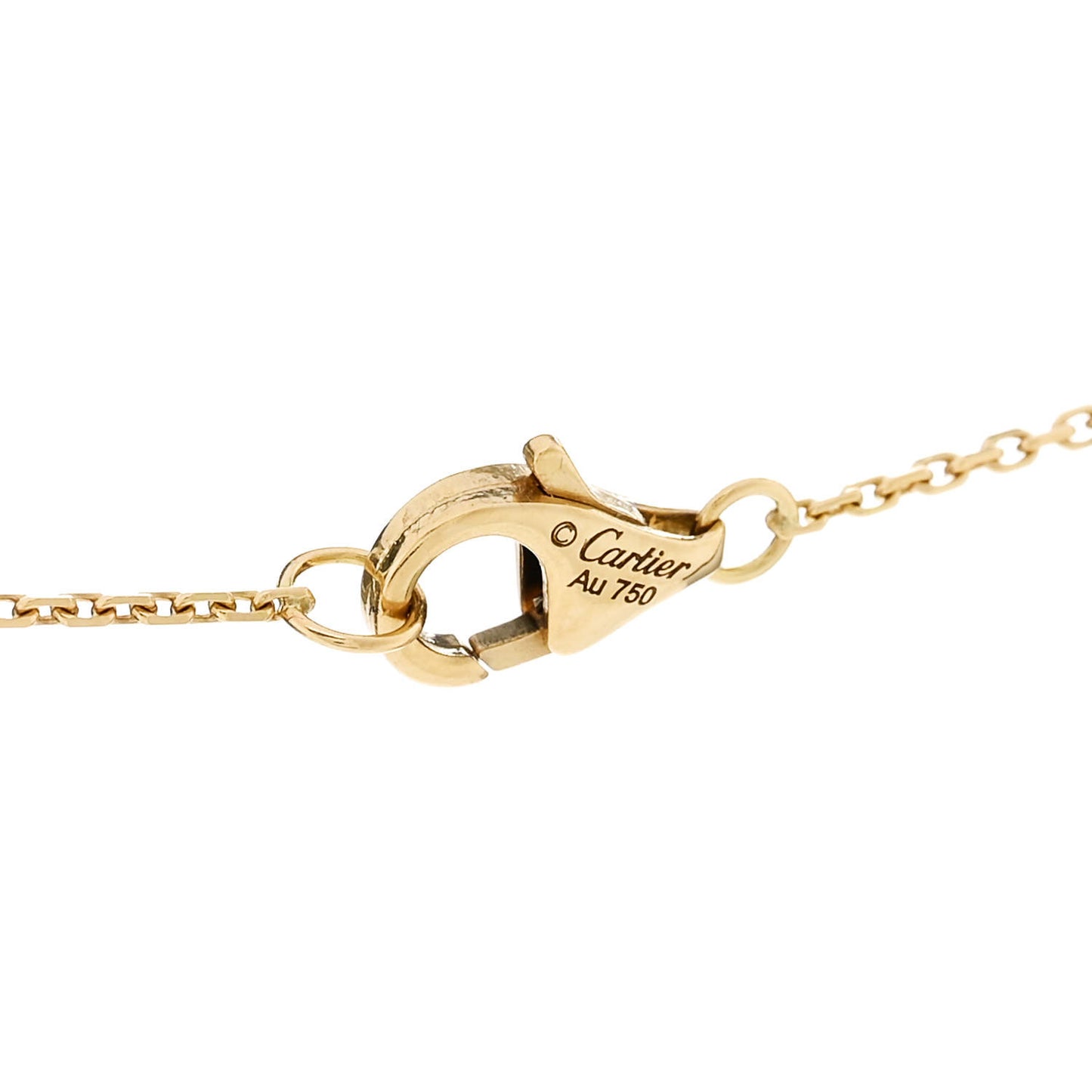 18K Yellow Gold Diamond Chrysoprase XS Amulette de Cartier Pendant Necklace