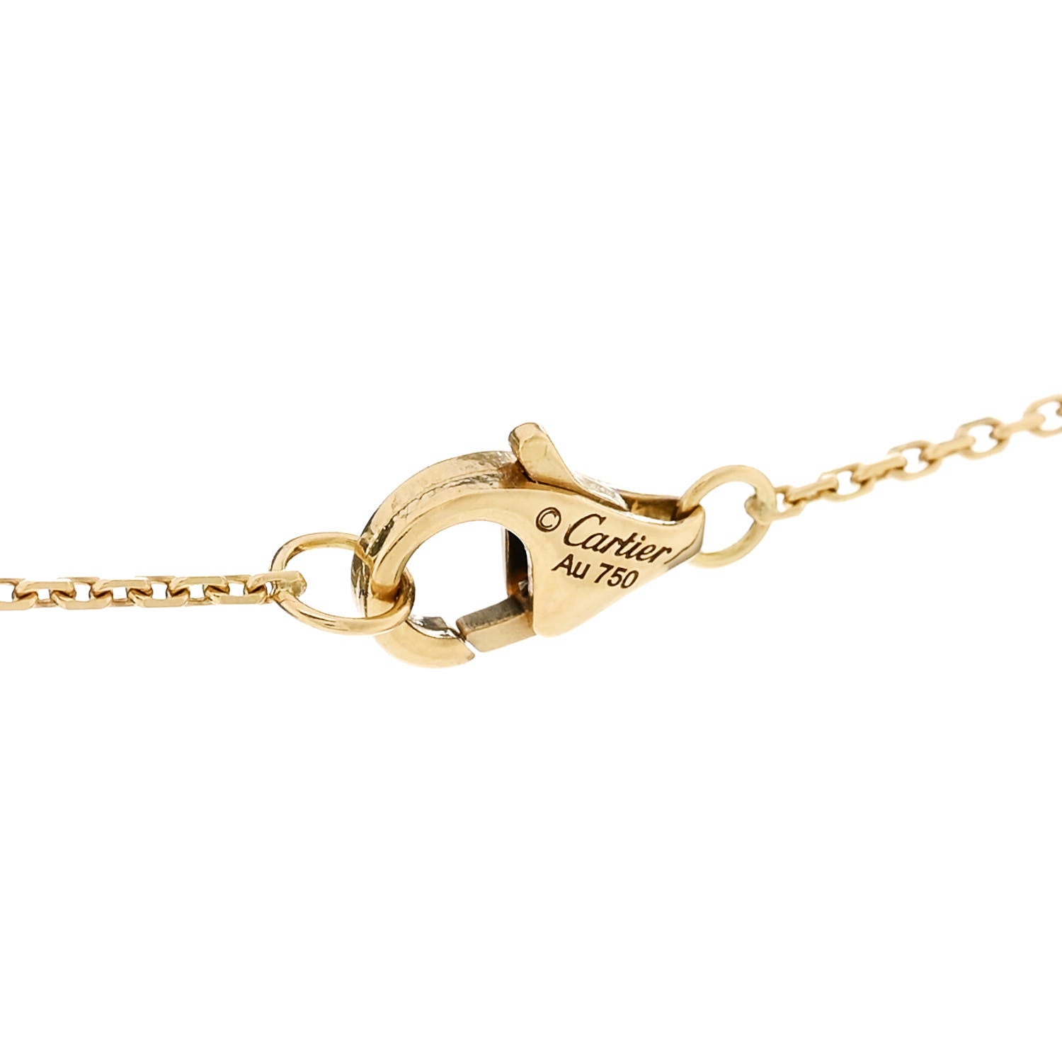 Cartier 18K Yellow Gold Diamond Chrysoprase XS Amulette de Cartier Pendant Necklace 4 of 5