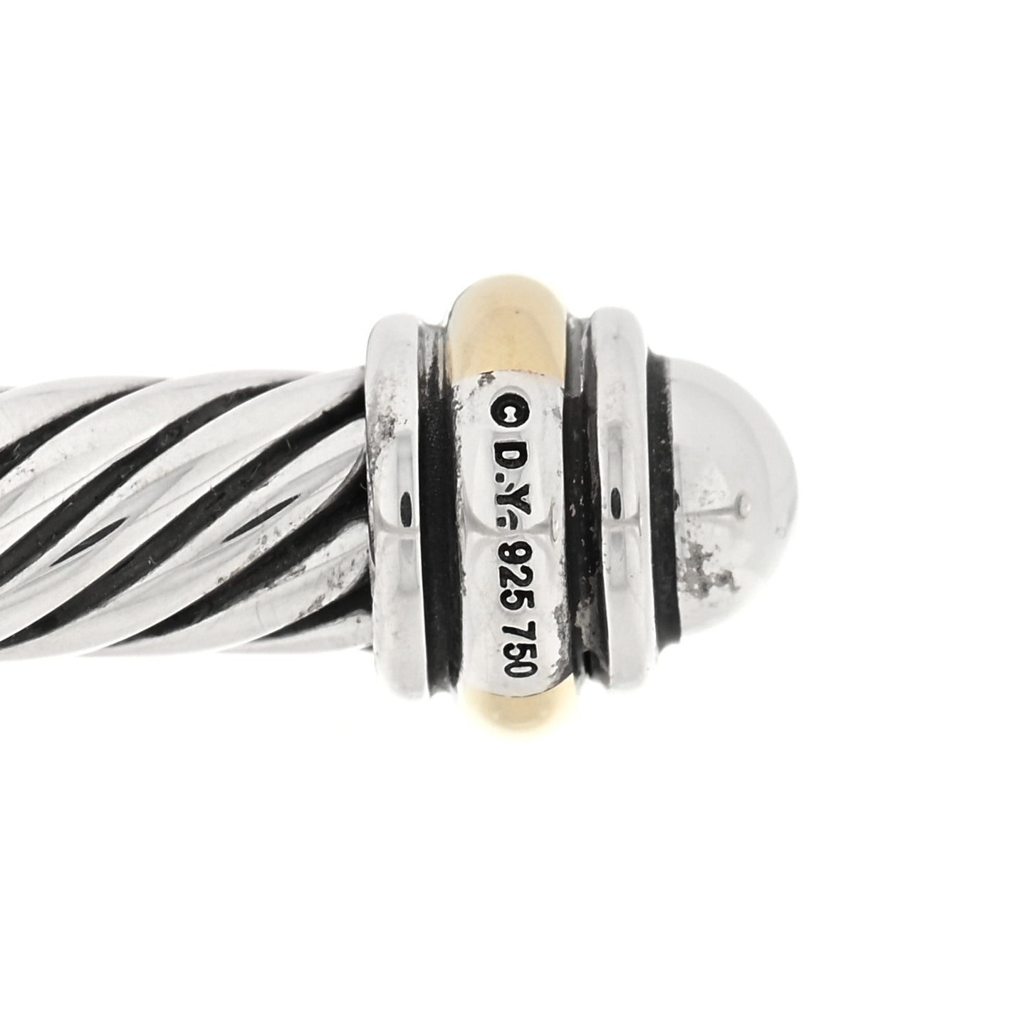 Sterling Silver 18K Yellow Gold 4mm Cable Classics Bracelet