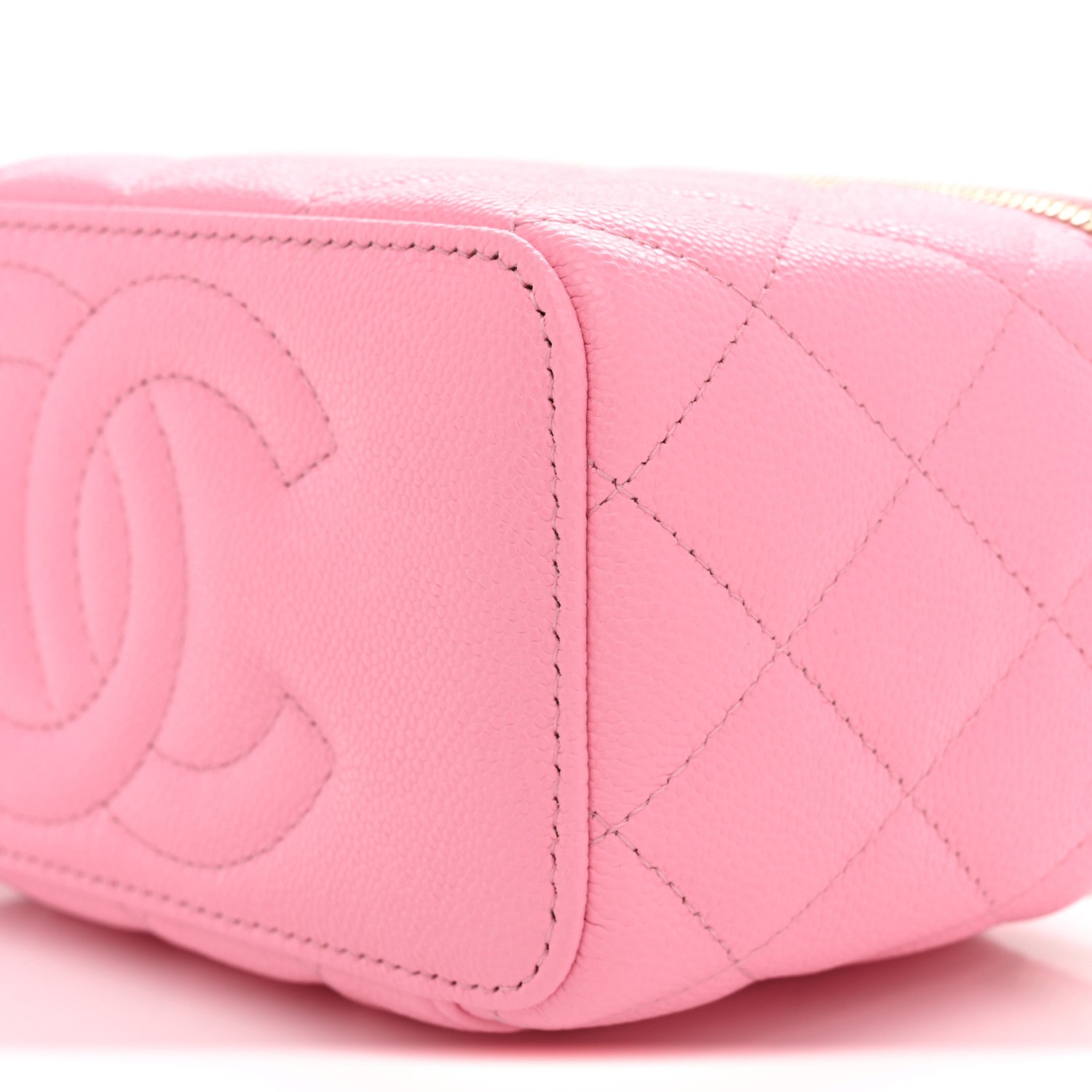Chanel Caviar Quilted Small Vanity Case With Chain Pink 10 of 11