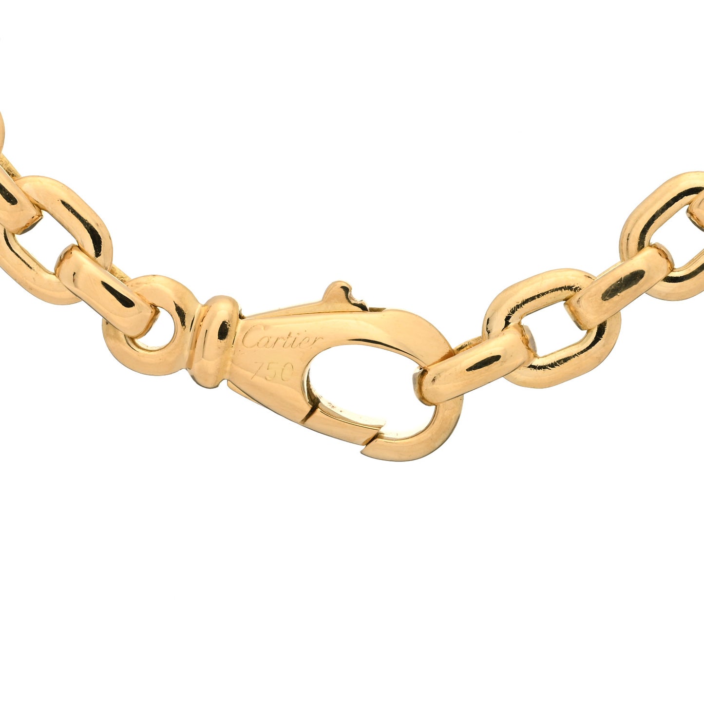 18K Yellow Gold Meplat Link Chain Bracelet