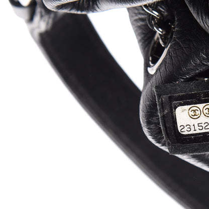 Chanel Deerskin Chevron Small CC Chain Bucket Bag Black 7 of 8