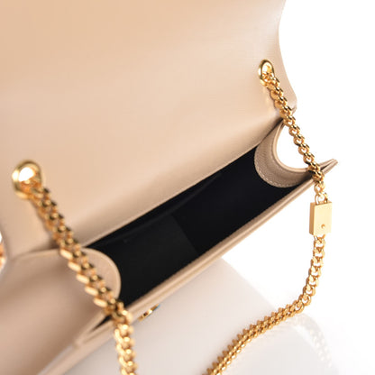 Saint Laurent Grain De Poudre Medium Monogram Kate Satchel Nude Powder 5 of 7