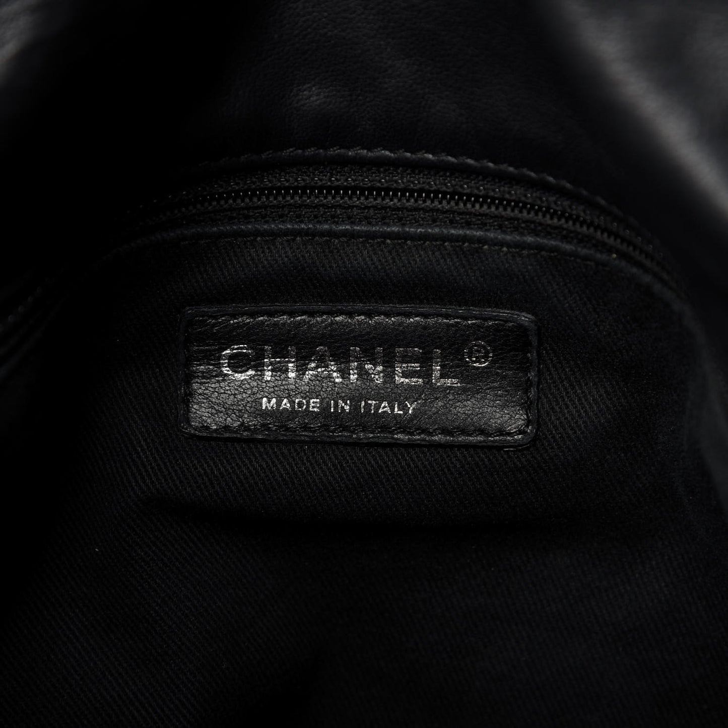 Calfskin Stitched Large Expandable Flap Bag Black