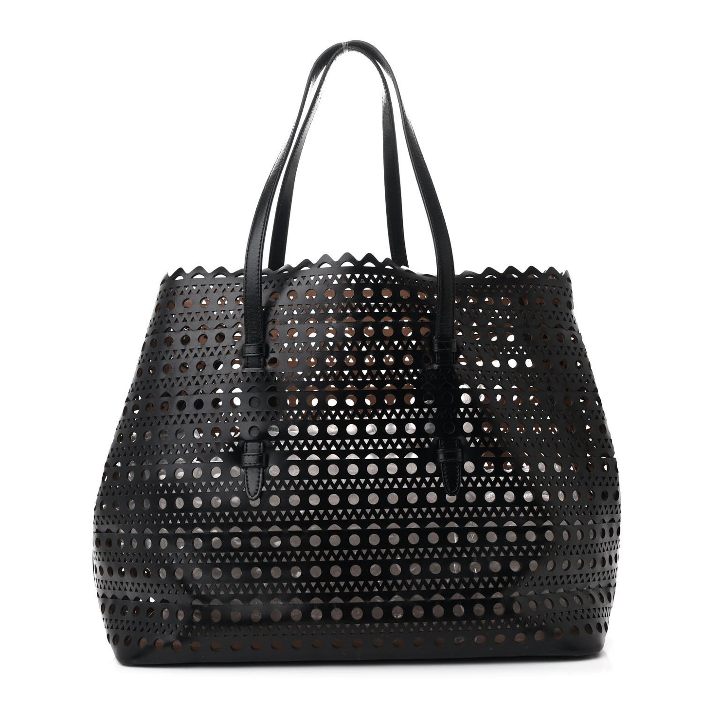 Lux Calfskin Vienne Large Mina Tote Black