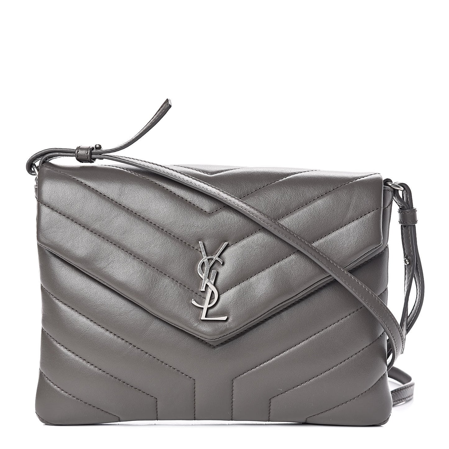 Calfskin Y Quilted Monogram Loulou Flap Bag Earth
