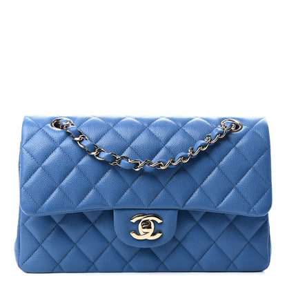 Chanel Caviar Quilted Small Double Flap Blue 1 of 9