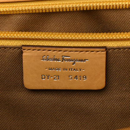 Salvatore Ferragamo Calfskin Double Handle Tote Tan 12 of 14