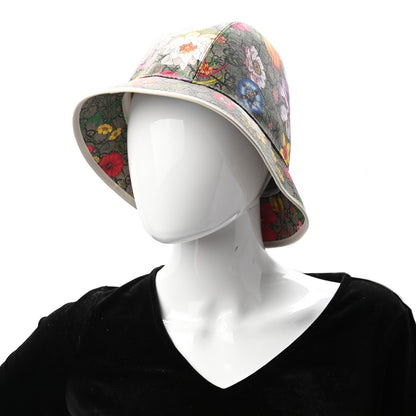 Gucci GG Supreme Monogram Flora Fedora Hat XL White 2 of 9