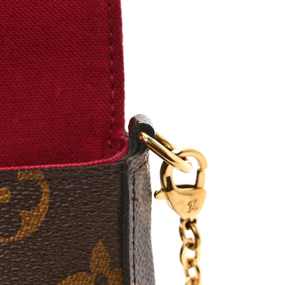 Louis Vuitton Monogram Pochette Felicie Chain Wallet Fuchsia 11 of 12
