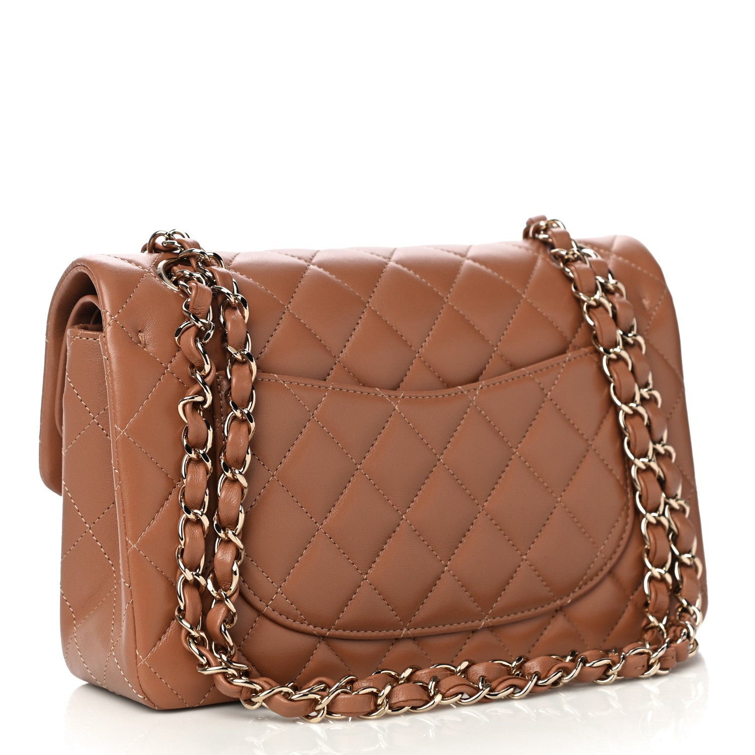 Chanel Lambskin Quilted Small Double Flap Brown 3 of 11