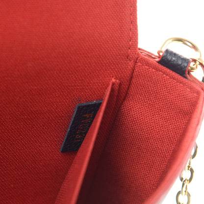 Louis Vuitton Empreinte Pochette Felicie Chain Wallet Marine Rouge 9 of 12