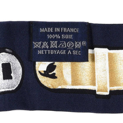 Hermes Silk Le Tresor De Medor Twilly Marine Gris Black 3 of 3