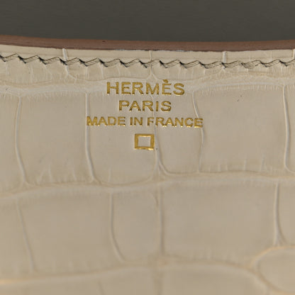 Hermes Matte Alligator Constance 18 Beton 7 of 12