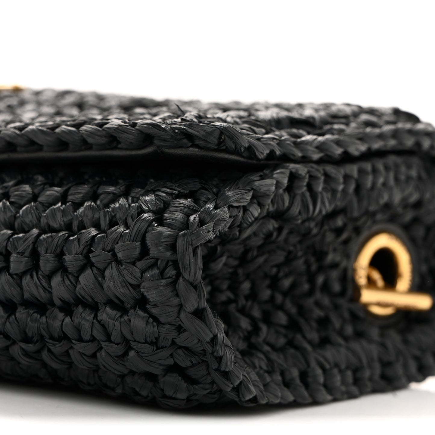 Raffia Monogram Tassel Kate 99 Black