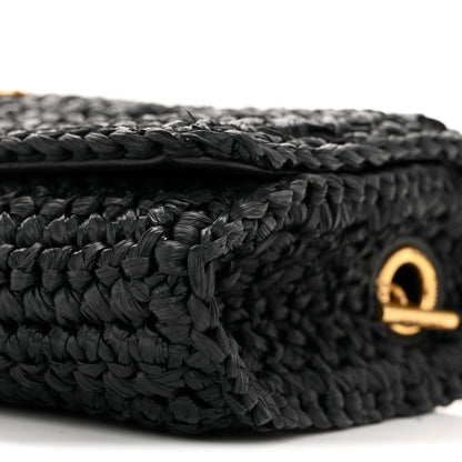 Saint Laurent Raffia Monogram Tassel Kate 99 Black 10 of 12