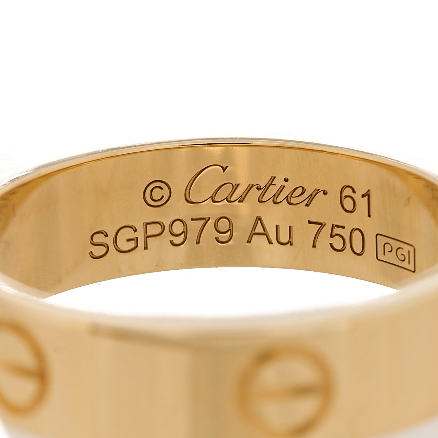18K Yellow Gold 5.5mm LOVE Ring 61 9.5