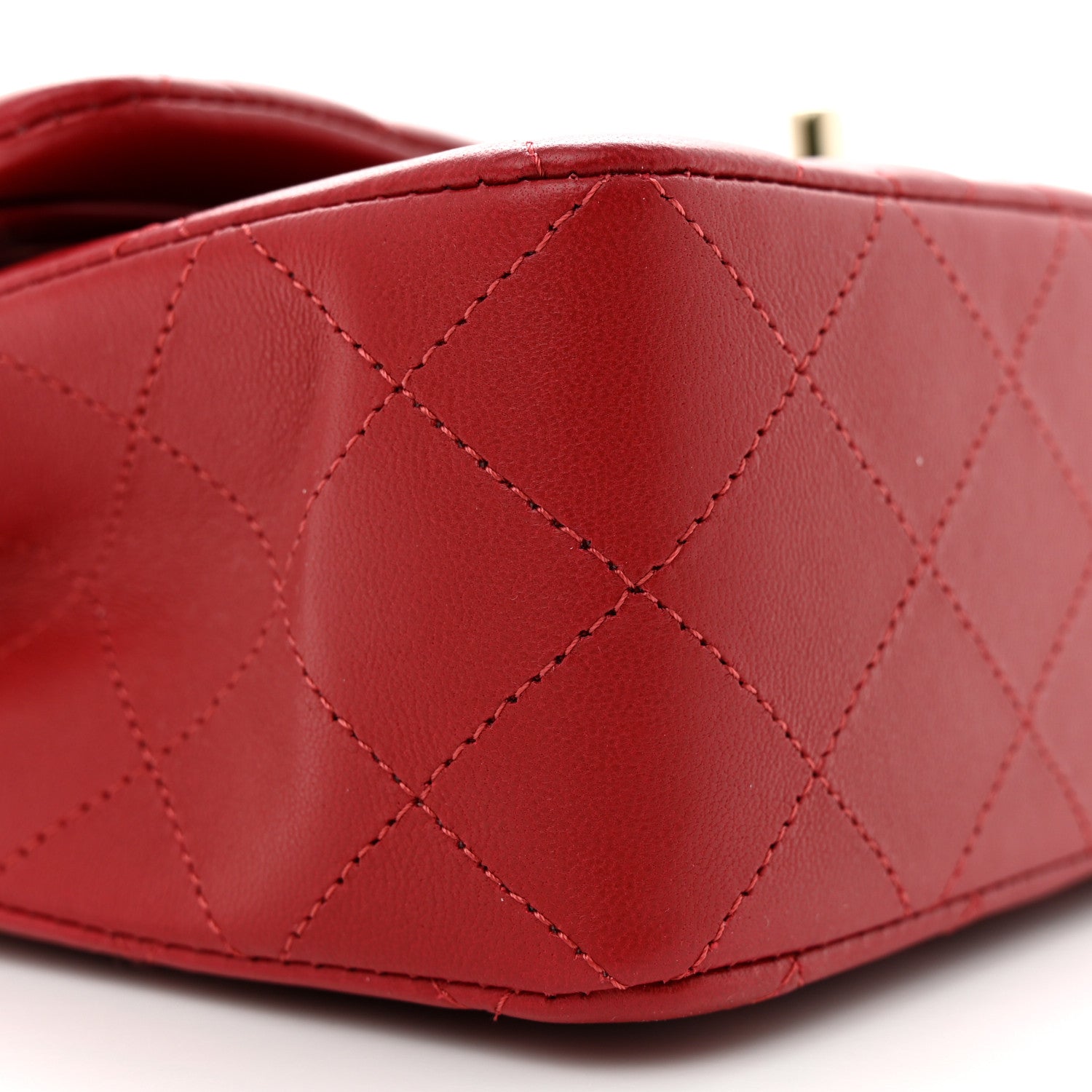 Chanel Lambskin Quilted Small Double Flap Red 9 of 14