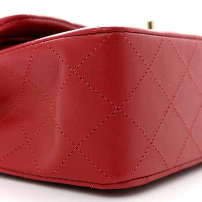 Chanel Lambskin Quilted Small Double Flap Red 9 of 14