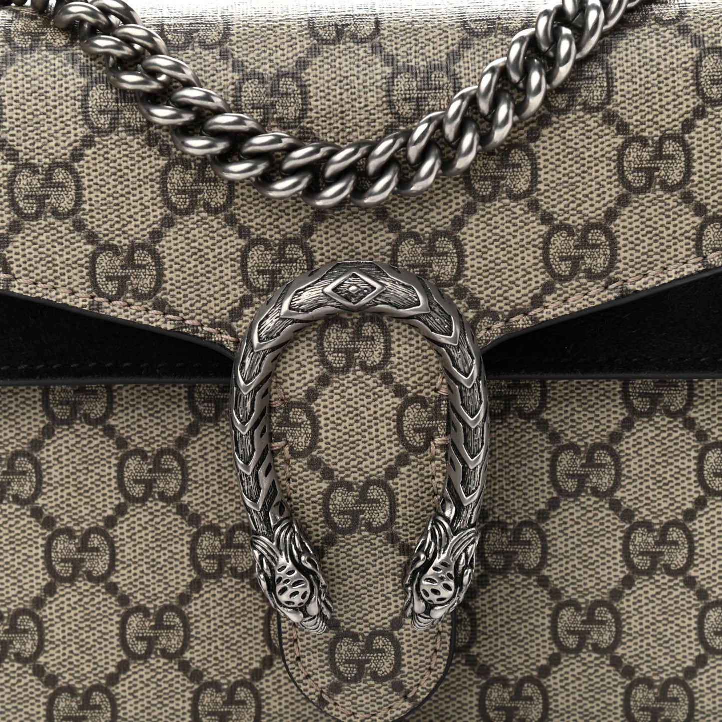 GG Supreme Monogram Mini Dionysus Shoulder Bag Black