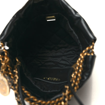 Chanel Shiny Calfskin Quilted Mini Chanel 22 Black 5 of 10