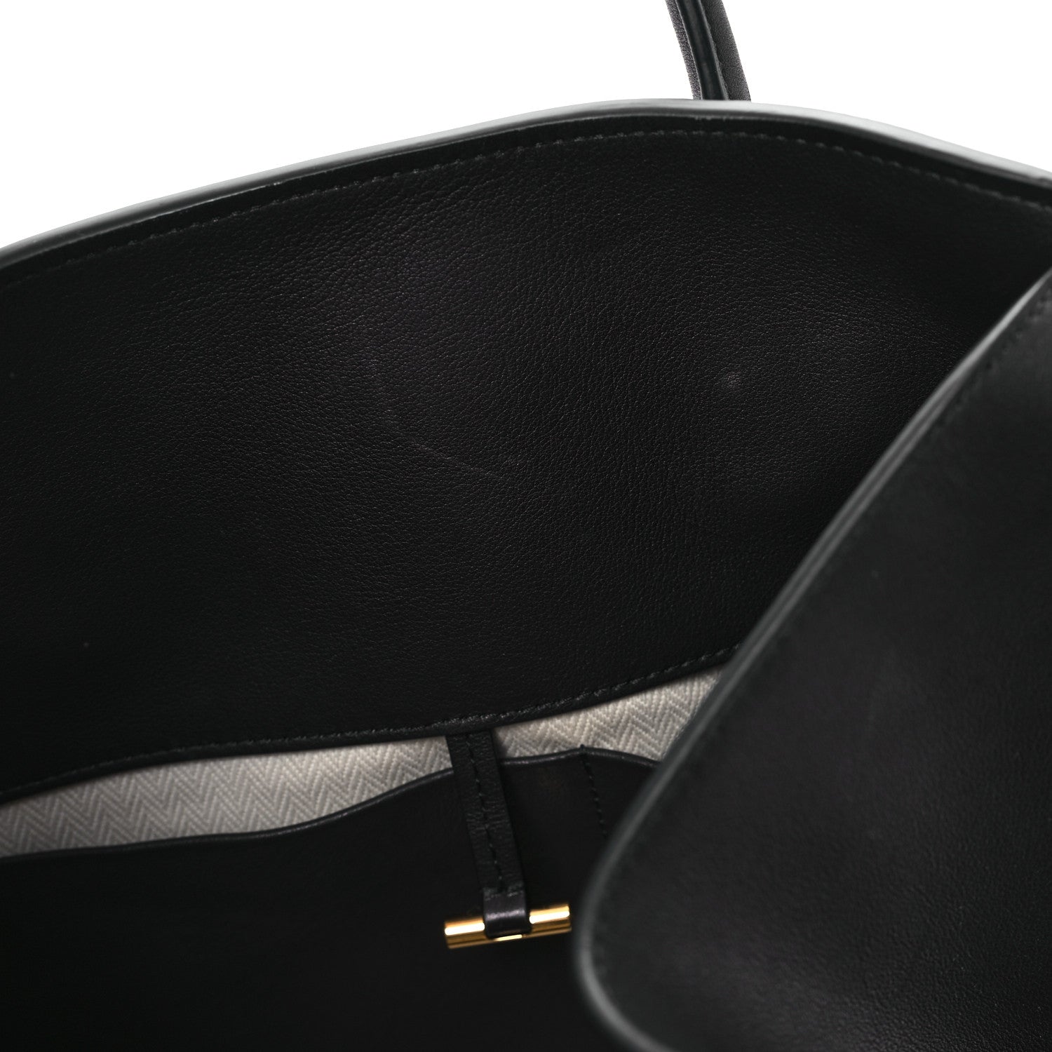 The Row Polished Saddle Calfskin Soft Margaux 15 Black 10 of 10