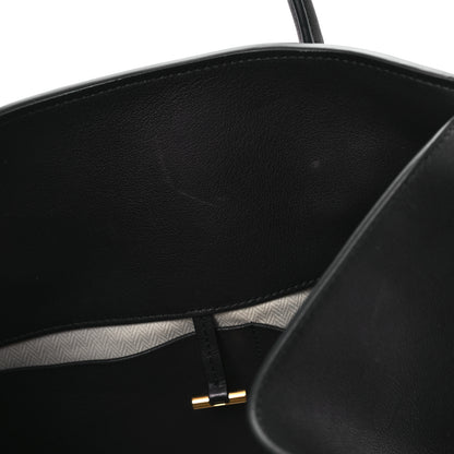 The Row Polished Saddle Calfskin Soft Margaux 15 Black 10 of 10