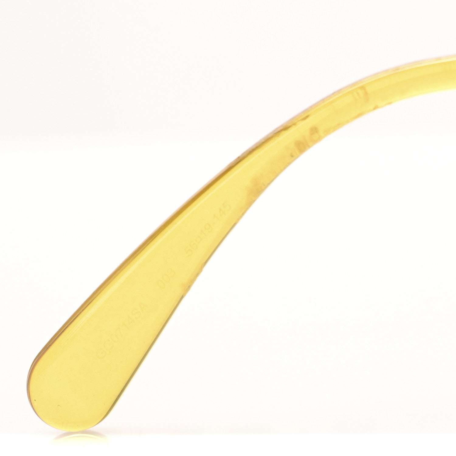 Gucci Oversized Square Sunglasses GG0714SA Yellow 7 of 9