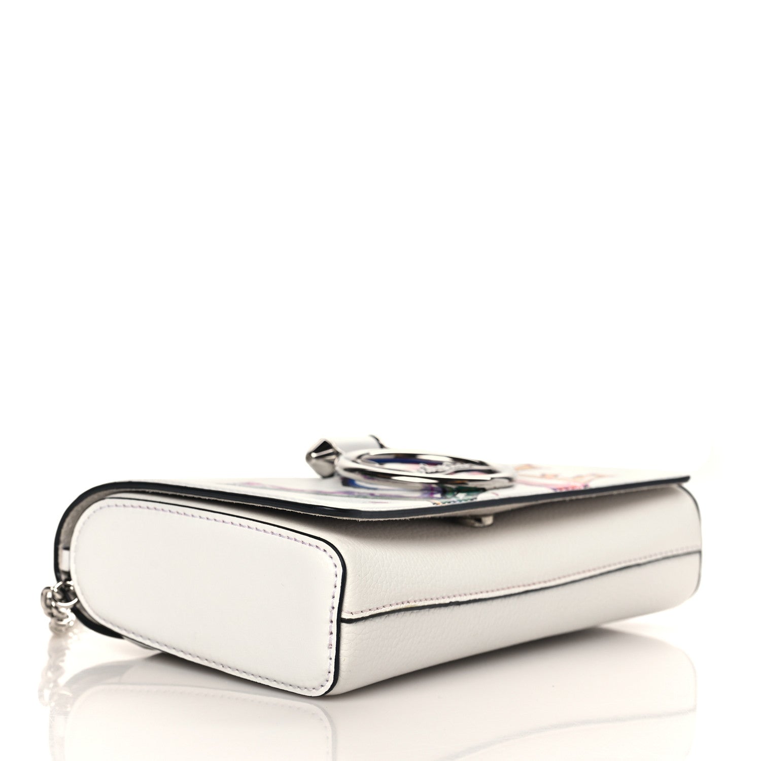 Christian Louboutin Calfskin Love RubyLou Clutch White 3 of 8