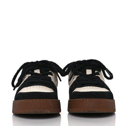 Fendi Suede Vitello Fendi Match Low Top Sneakers 37 Milk Black 2 of 12