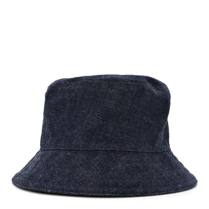 Hermes Cotton Denim Embroidered Harper Emile Bucket Hat 56 Indigo 6 of 8