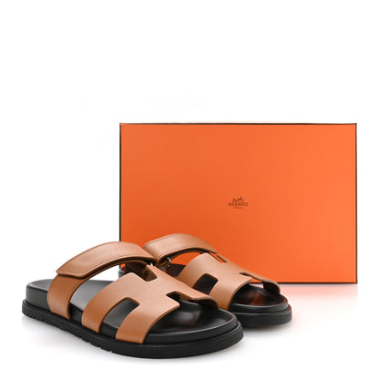 Hermes Calfskin Womens Chypre Sandals 36 Naturel 9 of 9