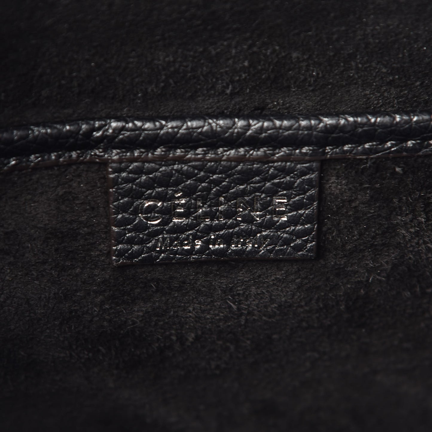 Drummed Calfskin Nano Luggage Black