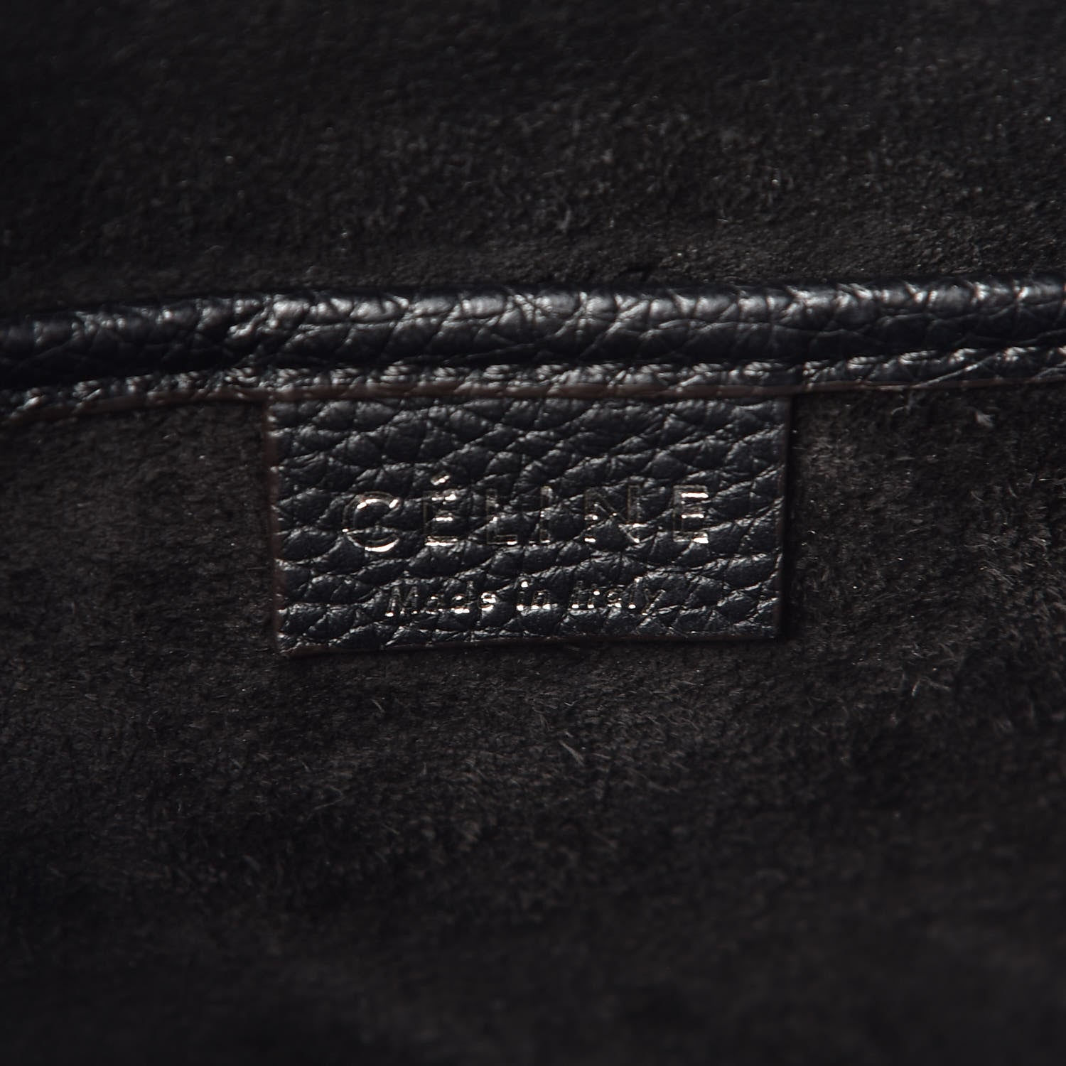 Celine Drummed Calfskin Nano Luggage Black 6 of 9