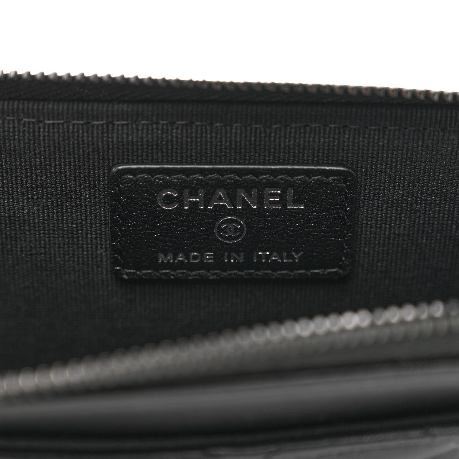 Chanel Lambskin Quilted Zip Card Holder So Black 6 of 7