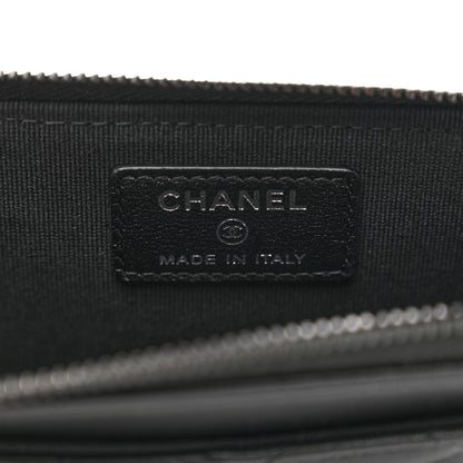 Chanel Lambskin Quilted Zip Card Holder So Black 6 of 7