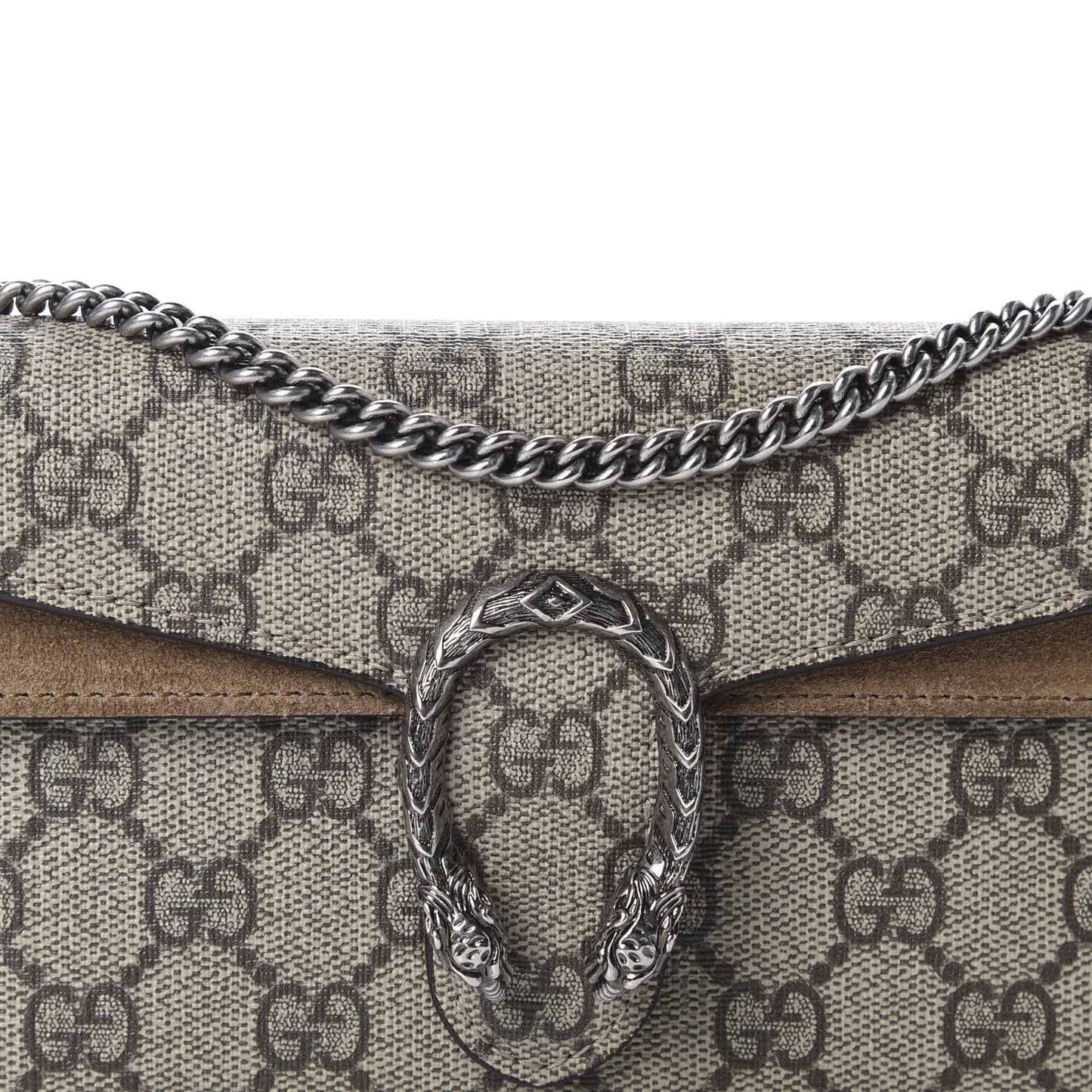 GG Supreme Monogram Super Mini Dionysus Shoulder Bag Taupe