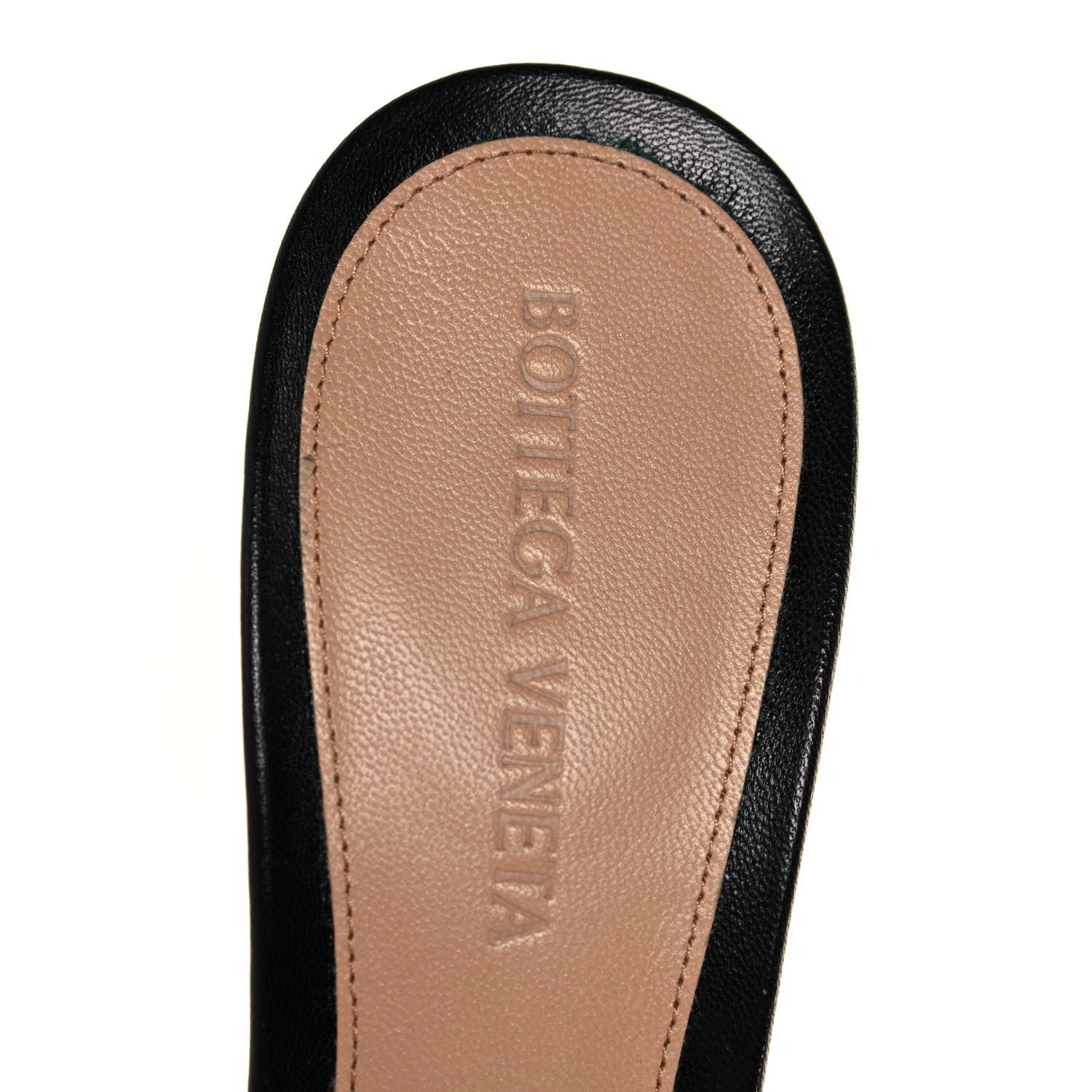 Bottega Veneta Lambskin Stretch Mule Sandals 37.5 Black 7 of 8