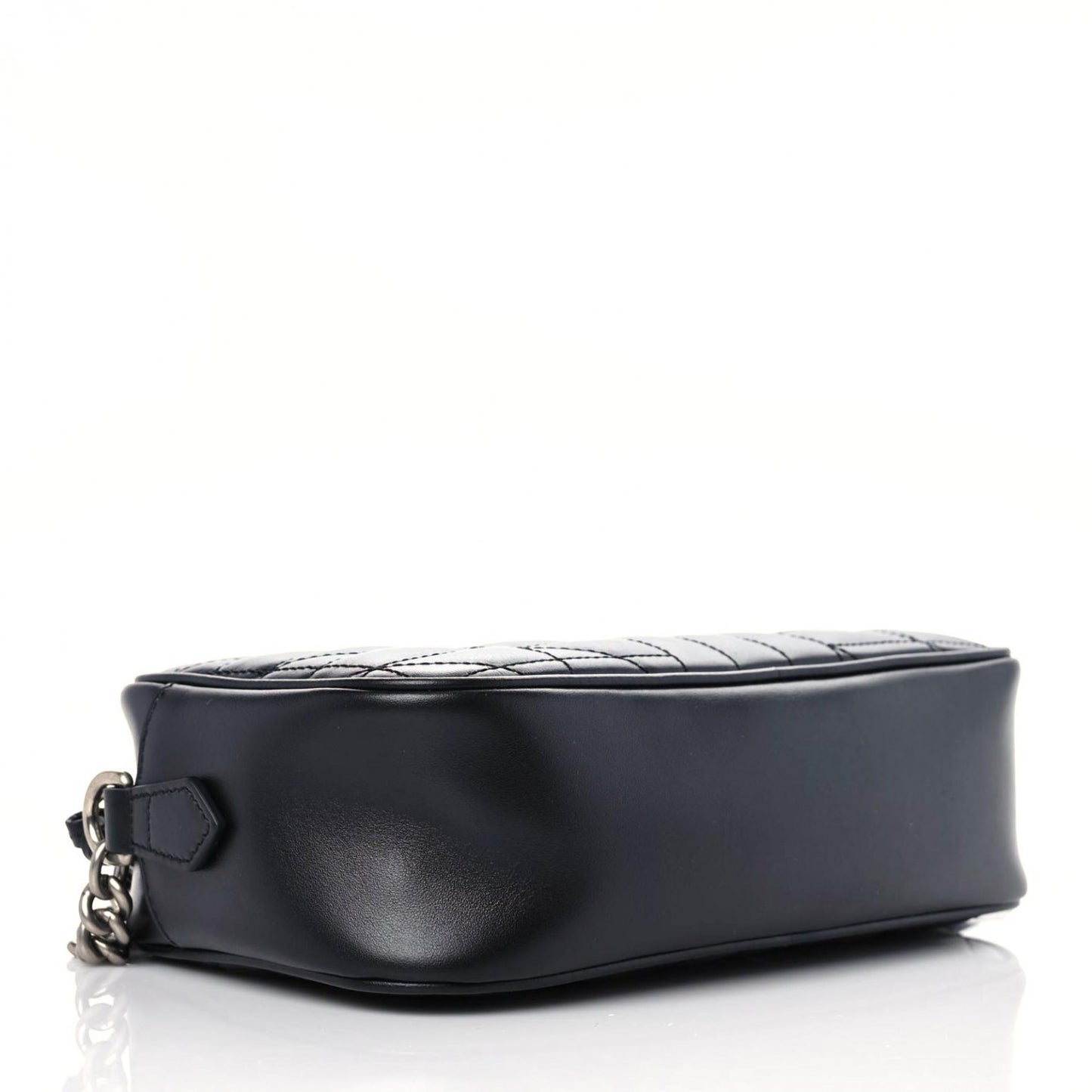 Calfskin Matelasse Aria Small GG Marmont Chain Shoulder Bag Black