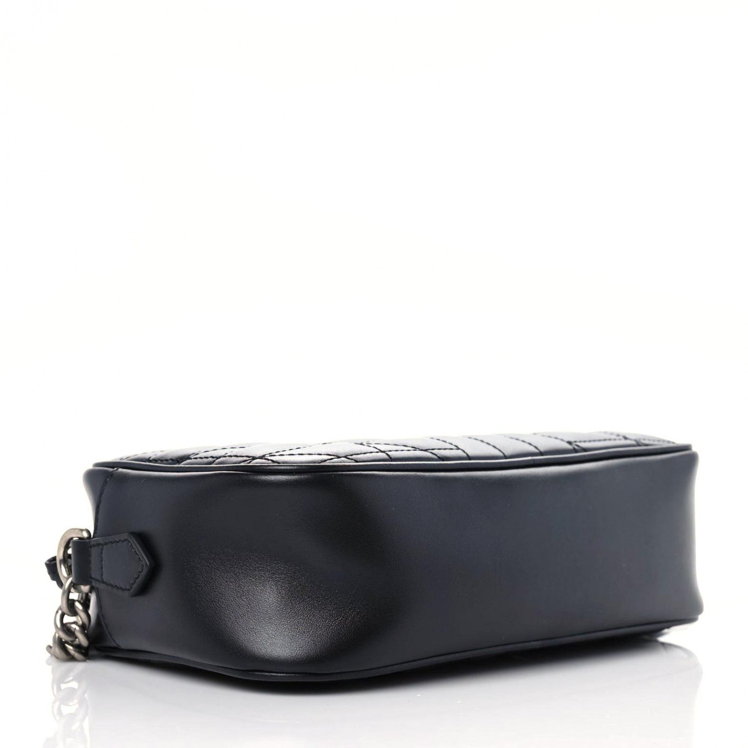 Gucci Calfskin Matelasse Aria Small GG Marmont Chain Shoulder Bag Black 4 of 10