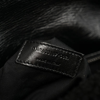 Saint Laurent Crinkled Calfskin Shearling Monogram Medium Niki Chain Satchel Black 7 of 14