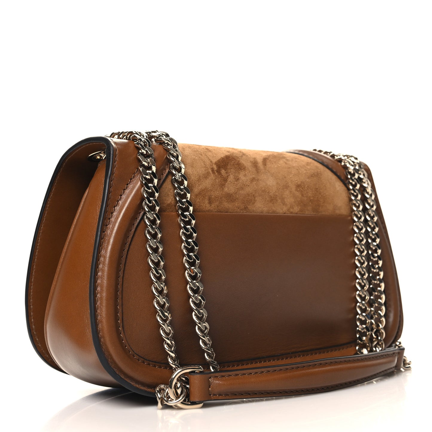 Suede Calfskin Blondie Medium Shoulder Bag Light Brown