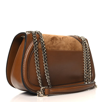 Gucci Suede Calfskin Blondie Medium Shoulder Bag Light Brown 3 of 10