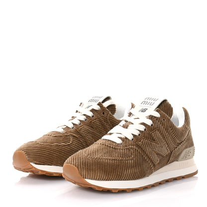 Miu Miu X NEW BALANCE Velvet Corduroy 574 Sneakers 35.5 Cannella 4 of 8