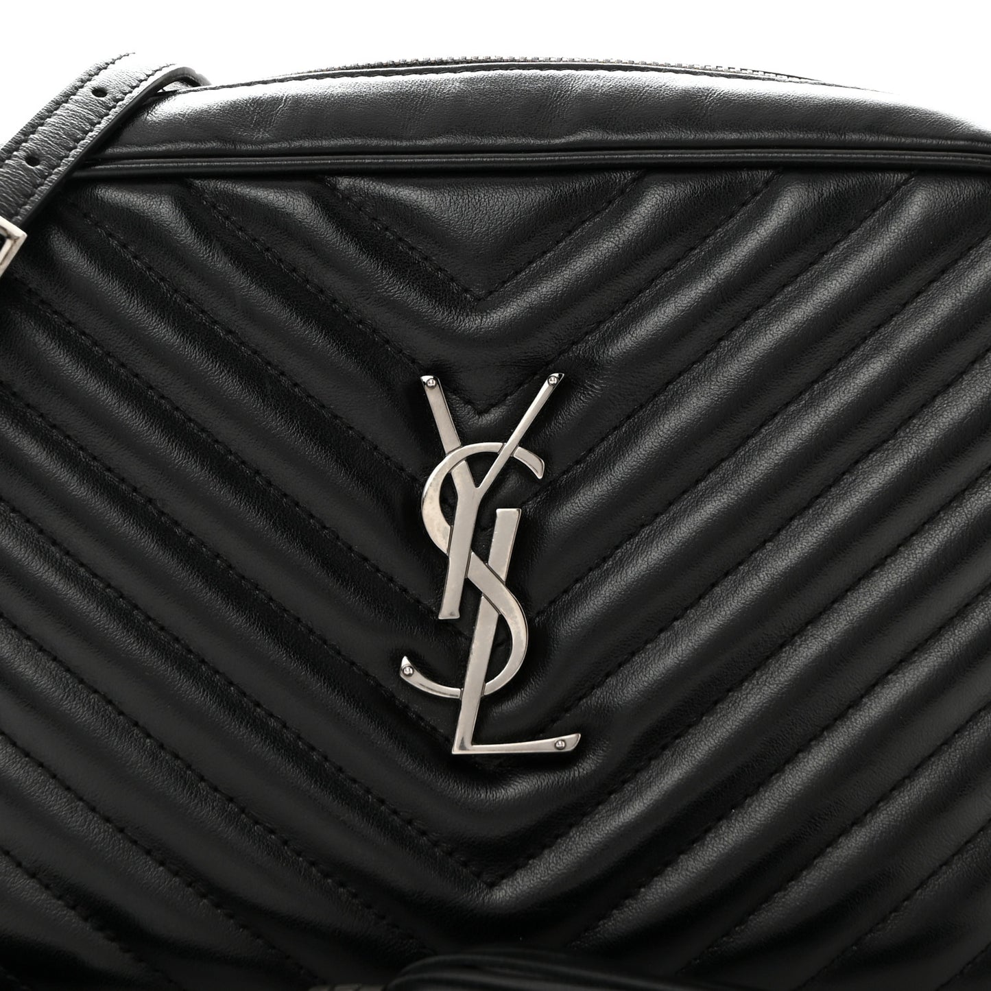 Calfskin Matelasse Monogram Lou Camera Bag Black