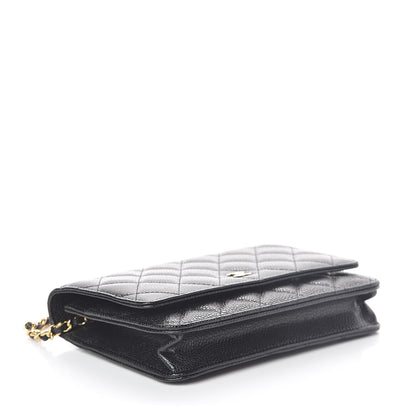 Chanel Caviar Quilted Wallet On Chain WOC Black 4 of 12