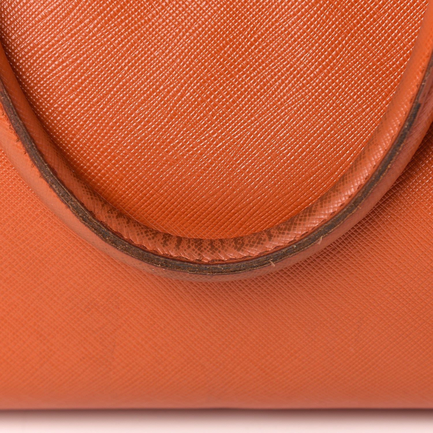 Prada Saffiano Lux Top Handle Tote Papaya 15 of 25