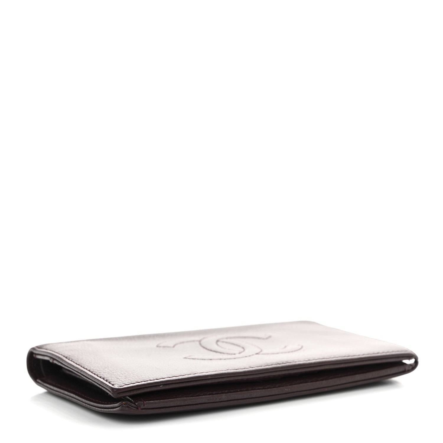 Chanel Caviar Timeless CC Yen Wallet Burgundy 4 of 18