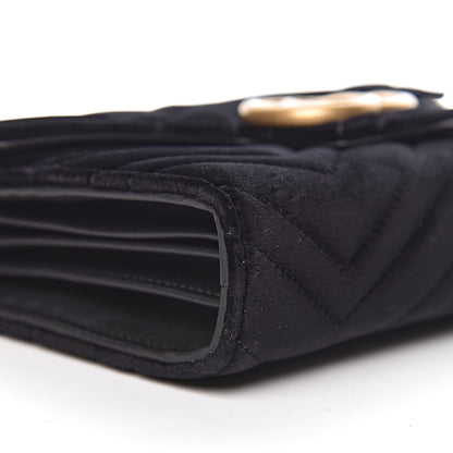 Gucci Velvet Matelasse GG Marmont Chain Wallet Black 9 of 11